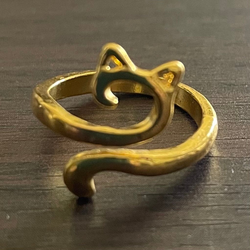 Adjustable Gold Cat Ring